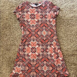 The Limited A Line Mini Dress Crew Neck Short Sleeve